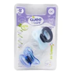پستانک ارتودنسی وی کر مدل دوقلو مات و شفاف سایز +12ماه -(Wee Care-P133)