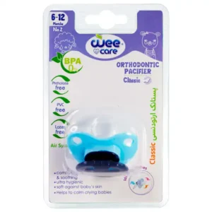 پستانک ارتودنسی وی کر مدل مات ساده Classic سایز 6-12ماه -(Wee Care-P119)