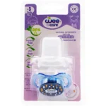 پستانک ارتودنسی وی کر مدل بادامی شفاف دربدار Comfort سایز +3ماه – (Wee Care-P143)