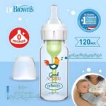 شیشه شیر 120 میل آپشن پلاس آنتی کولیک پیرکس طرح خروس دکتر براون - تصویر 4