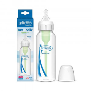 شیشه شیر 250 میل آپشن پلاس آنتی کولیک طلقی دکتر براون - تصویر 1