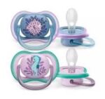 پستانک اونت اولترا ایر 2عددی 6 تا 18ماه avent ultra air طرح اسب دریایی و ماهی - تصویر 2