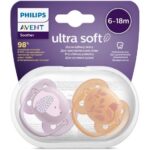پستانک اونت فیلیپس 6 تا 18 ماه مدل Ultra Soft طرح